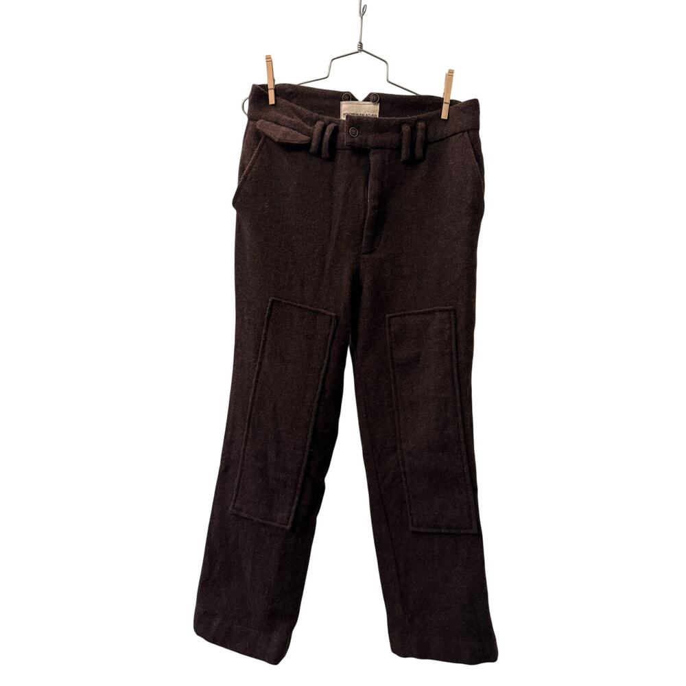 Brown Brushed Wool Trousers